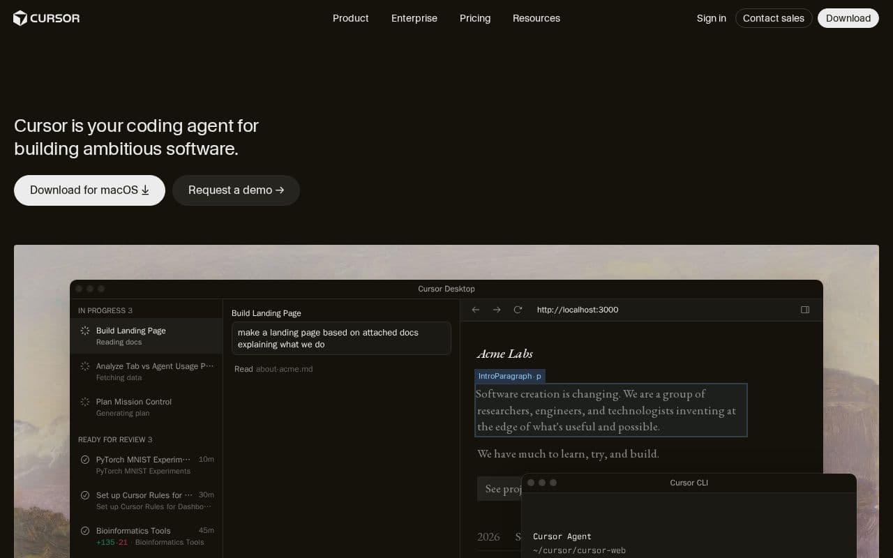 Cursor screenshot
