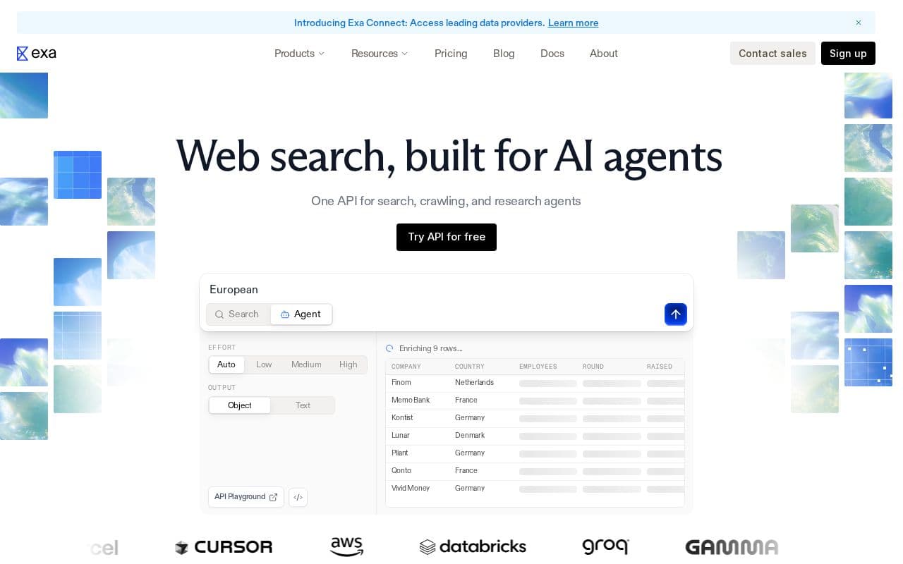 Exa screenshot