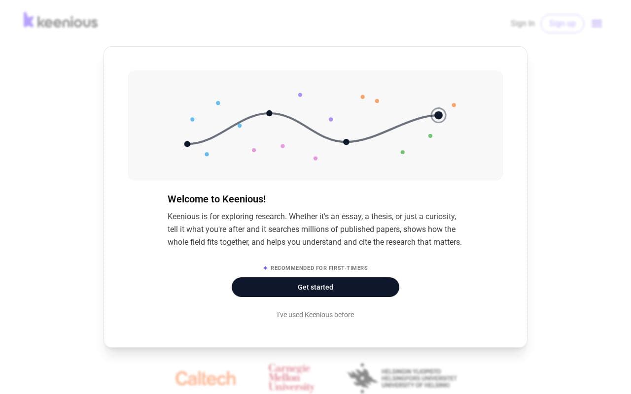 Keenious screenshot