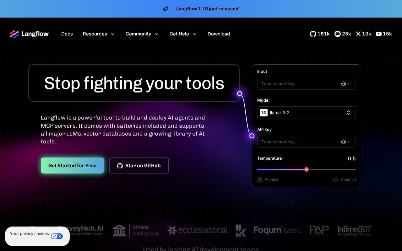 Langflow screenshot