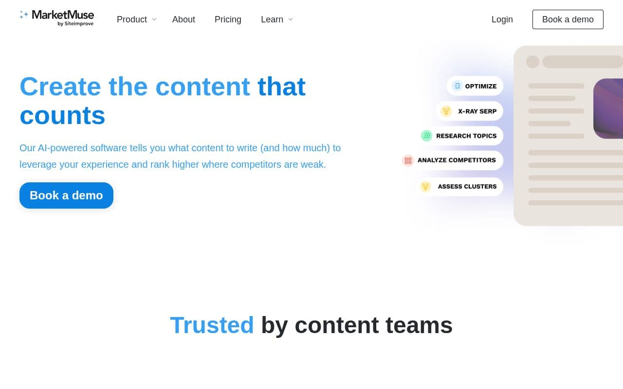 MarketMuse screenshot