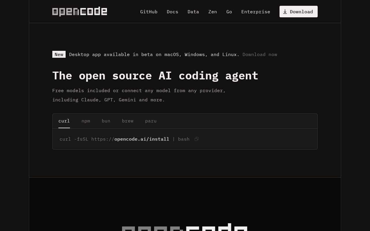 OpenCode screenshot