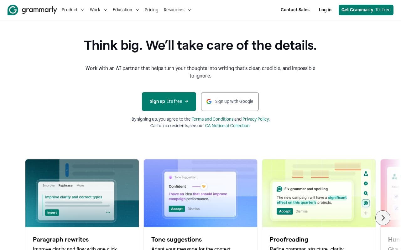 Grammarly screenshot