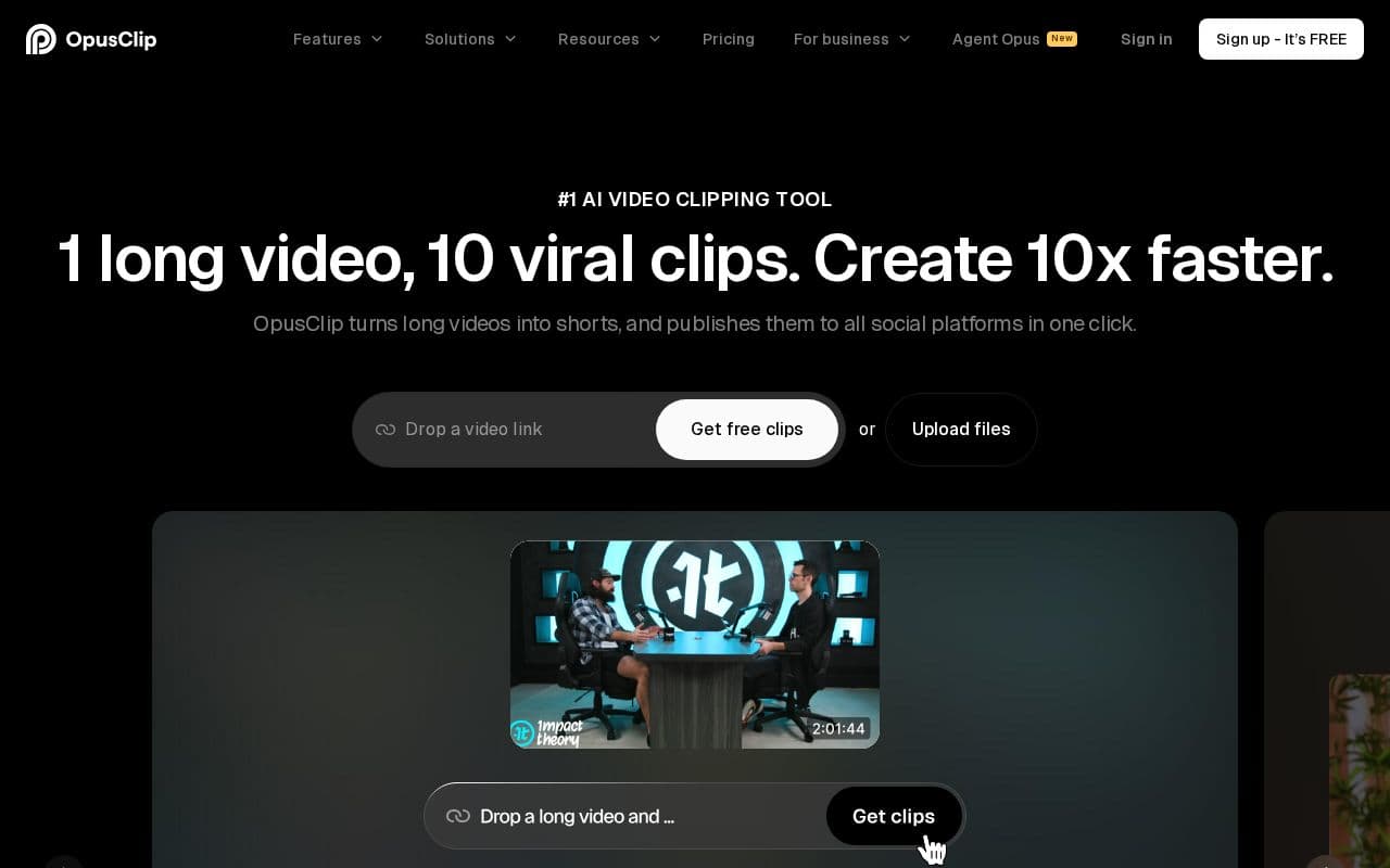 OpusClip screenshot